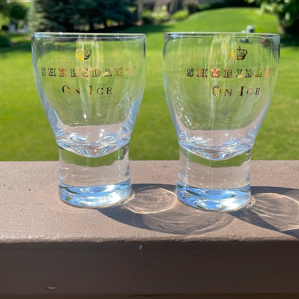 Sheridan's On Ice Pair of Irish Coffee Liqueur Rocks Glasses